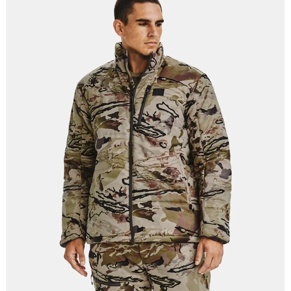 Under Armour Timber Hunting Jacket Ridge Reaper Barren Camo Extreme Season Sz M